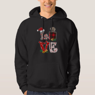 Sudadera Love Weimaraner Xmas Pocket Plaid Navidades