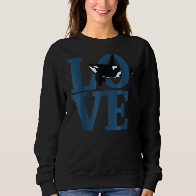 Sudadera Love Whale Cute Killer Whale Tee (Anverso)