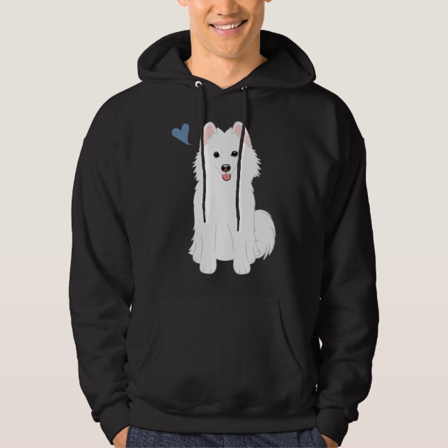 Sudadera Love White Pomsky Pomeranian Husky (Anverso)