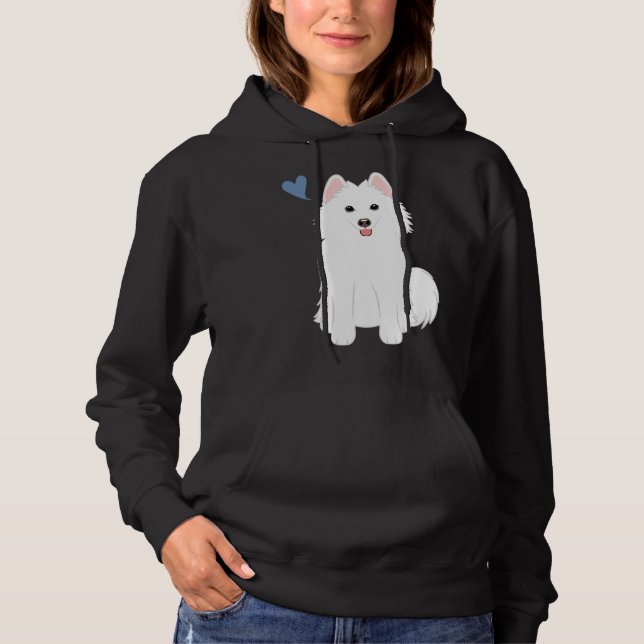 Sudadera Love White Pomsky Pomeranian Husky (Anverso)
