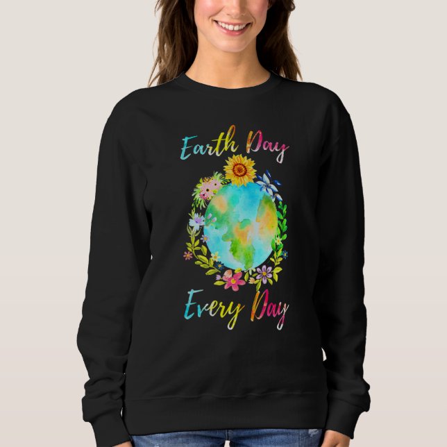 Sudadera Love World Earth Day 2022 Planet Environmental Flo (Anverso)