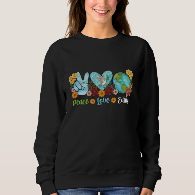 Sudadera Love World Earth Day 2023 Planet Environmental Ani (Anverso)
