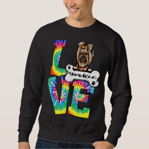Sudadera Love Yorkie Tie Dye Rainbow Dog