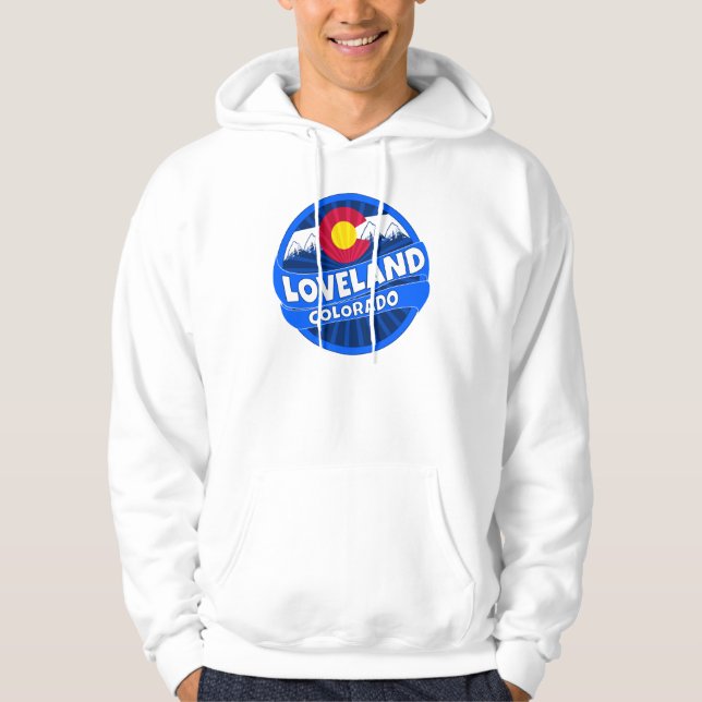 Sudadera Loveland Colorado mountain burst hoodie (Anverso)