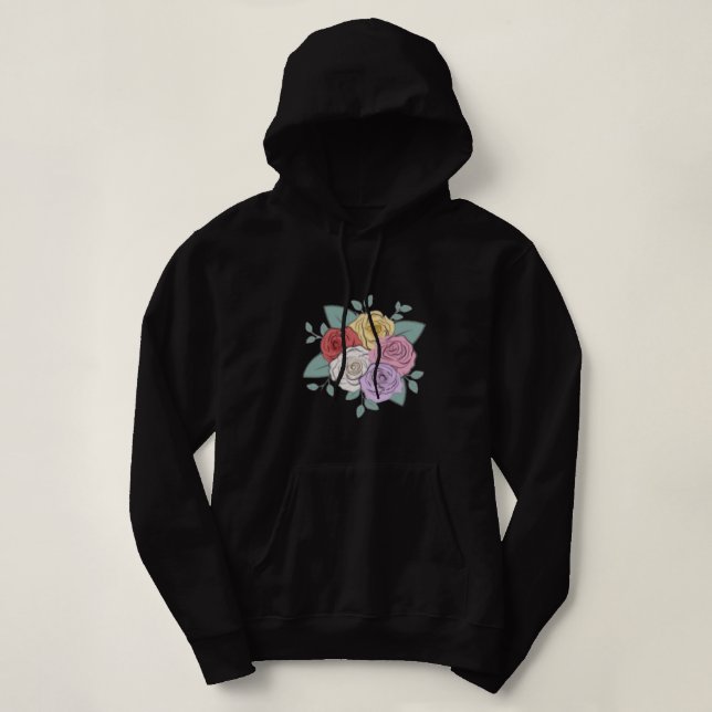 Sudadera Lovely Rose Girl Vibes Hoodie design  (Diseño del anverso)