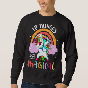 Sudadera Lp Enfermeras Rn Enfermería Magia Unicornio Arcoir