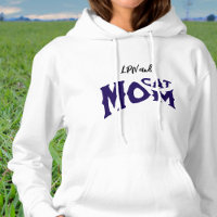 LPN Cat Mom Black/ Blue sobre tipografía blanca