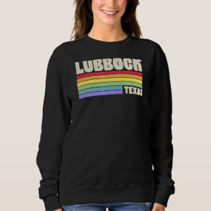 Sudadera Lubbock Orgullo Texas Bandera Arcoiris Orgullo Gay