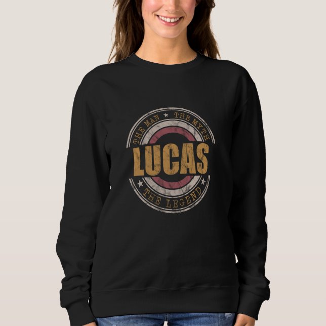 Sudadera Lucas El Hombre El Mito El Nombre De La Leyenda Lu (Anverso)