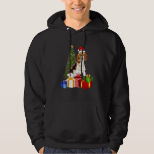 Sudadera Luces de árbol de Navidad de perro Beagle de Santa