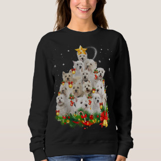 Sudadera Luces de árbol de navidad del territorio blanco de