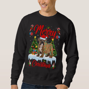 Sudadera Luces de bulldog Navidades del Bulldog Santa de ár