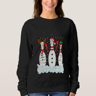 Sudadera Luces de disfraz de Navidad de bolos Reno Santa Te