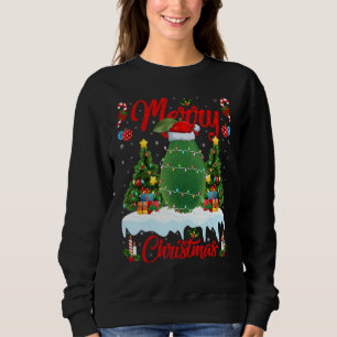 Sudadera Luces de Fruta de Aguacate Árbol de Navidad Santa