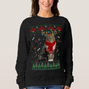 Sudadera Luces de gato de Ugly Kitten Santa Navidades