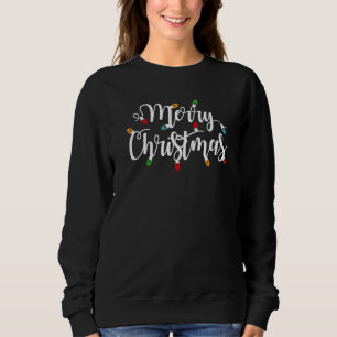 Sudadera Luces de Navidad Alegres y Brillantes Feliz Navida