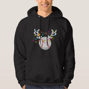 Sudadera Luces de Navidad Béisbol Bola Divertida Navidad