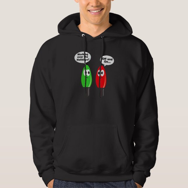 Sudadera Luces de Navidad Broma Bombilla Funcionando Apagad (Anverso)