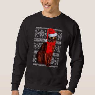 Sudadera Luces de Navidad de Gato Lindo Santa Gato Feas Nav