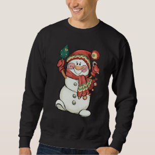 Sudadera Luces de Navidad de Hombre de Nieve de Santa Avoca