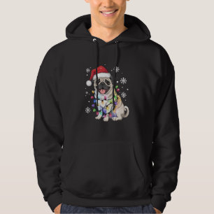 Sudadera Luces de Navidad de Pug de Santa Amante del Perro