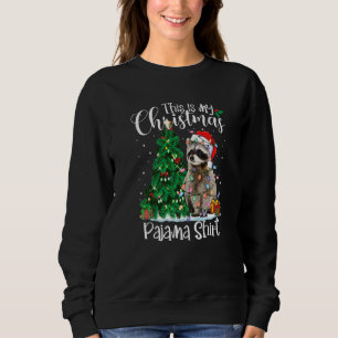 Sudadera Luces de Navidad Mapache Santa Xmas Pijama mapach