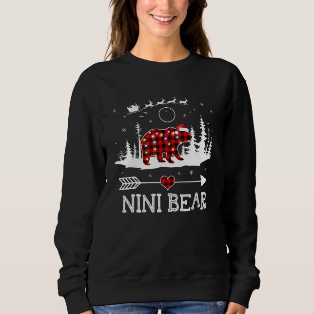 Sudadera Luces de Navidad Pijama a Juego Cuadrillé Rojo Nin (Anverso)