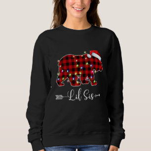 Sudadera Luces de Navidad Pijama a Juego Cuadros Rojos Lil 