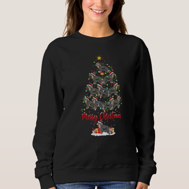Sudadera Luces de Navidad Santa Perro Cocker Spaniel Inglés (Anverso)