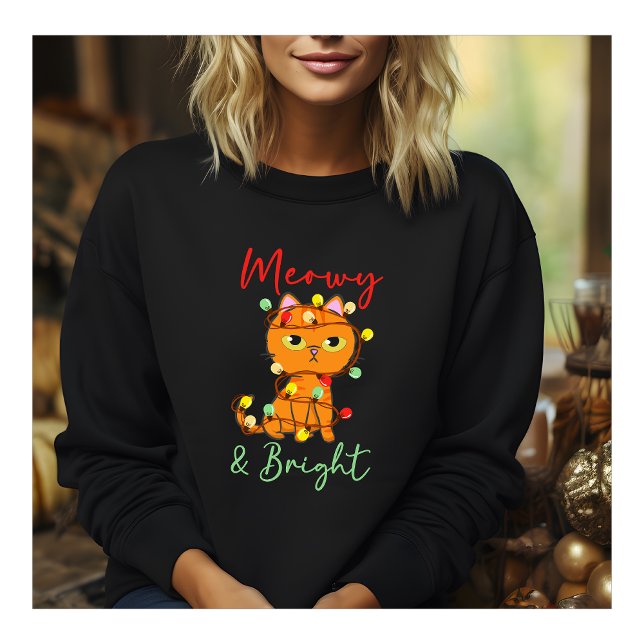 Sudadera Luces de navidades de gatitos naranjas adorables M (Subido por el creador)