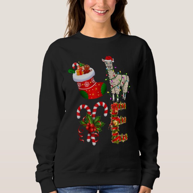 Sudadera Luces de Navidades de Llama de Amor Lancaron Santa (Anverso)