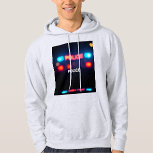 Sudadera Luces de Policía – Diseño de Emergencia Nocturna I