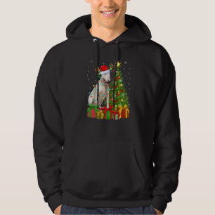 Sudadera Luces de vacaciones de Navidad Santa Bull Terrier