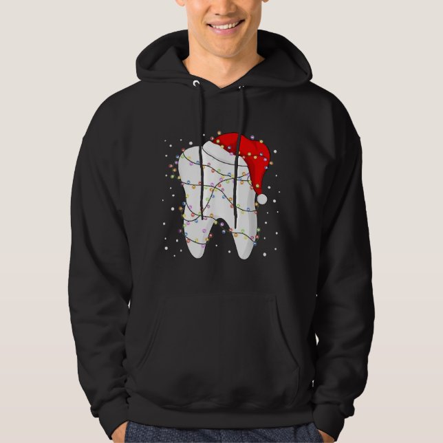 Sudadera Luces Didentales Santa Hat Navidades Dentist Denta (Anverso)