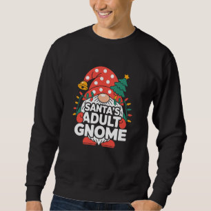 Sudadera Luces divertidas de Navidad de gnomo adulto de San