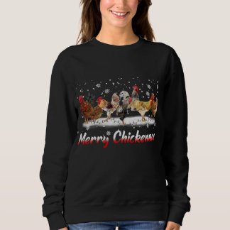 Sudadera Luces divertidas de Navidades de pollo - Feliz Nav