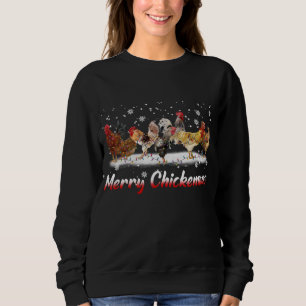 Sudadera Luces divertidas de Navidades de pollo - Feliz Nav
