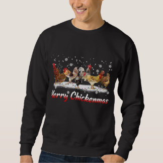 Sudadera Luces divertidas de Navidades de pollo - Feliz Nav