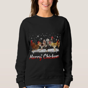 Sudadera Luces divertidas de Navidades de pollo - Feliz Nav