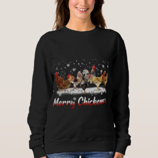 Sudadera Luces divertidas de Navidades de pollo - Feliz Nav
