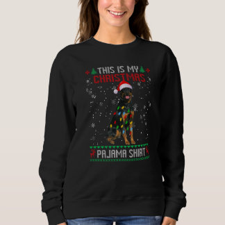 Sudadera Luces feas de Navidad para árbol de Rottweiler Fam