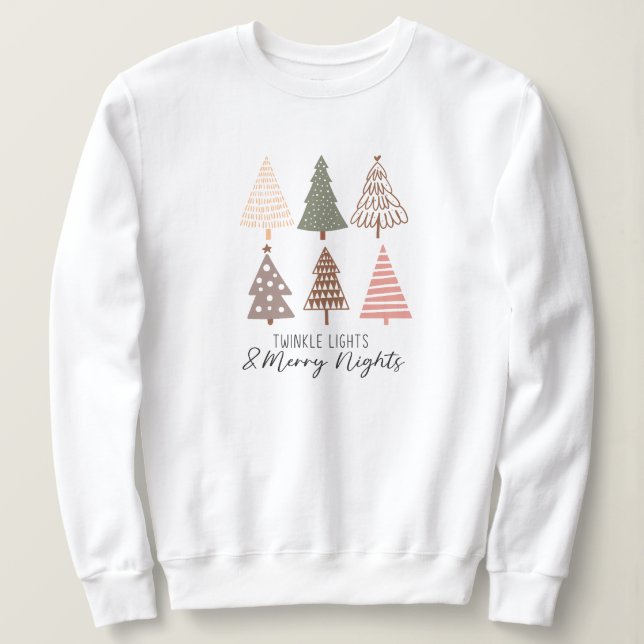 Sudadera Luces Twinkle y Árbol de Navidad de las noches de  (Anverso del diseño)