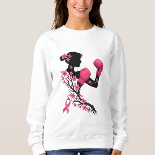 Sudadera Lucha Como una Chica – Boxeo Conciencia del Cáncer