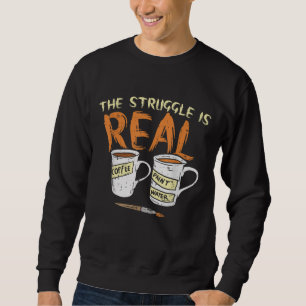 Sudadera Lucha contra el Café Real Pintar Agua Divertida Do