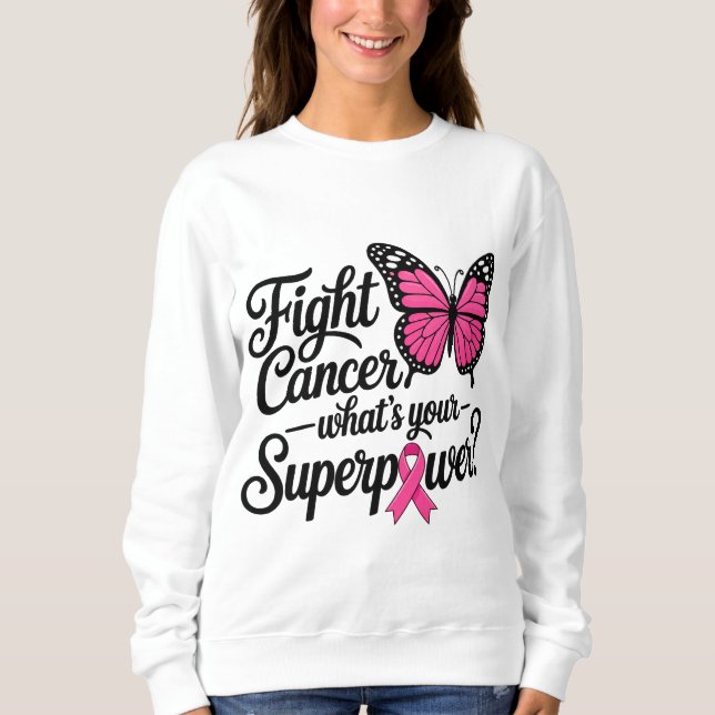 Sudadera Lucha Contra el Cáncer Cuál es Tu Superpoder Marip (Anverso)