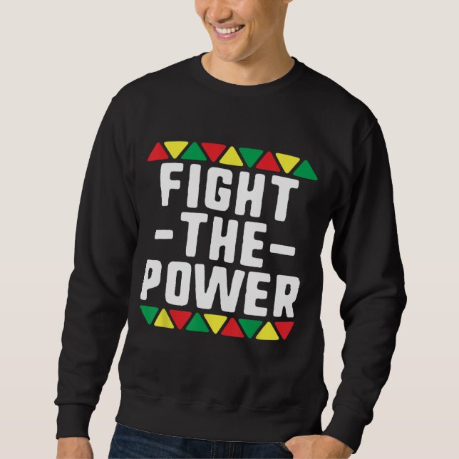 Sudadera Lucha contra el poder Mes de la Historia Negra (Anverso)
