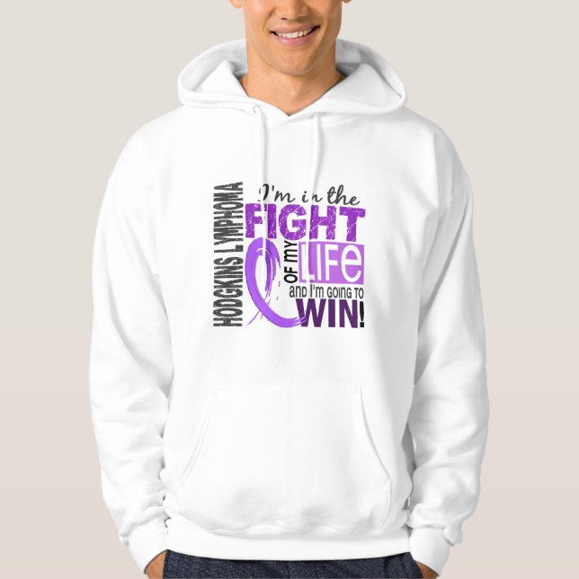 Sudadera Lucha del linfoma de mi Hodgkin de la vida (Anverso)