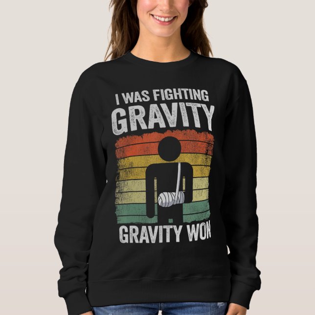 Sudadera Luchaba Contra Gravity Gravity Ganó Hand Bro (Anverso)