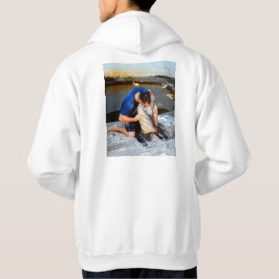 Sudadera luchador de caimanes con la cabeza en la boca