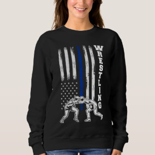 Sudadera Luchador de la bandera estadounidense Patriótica d